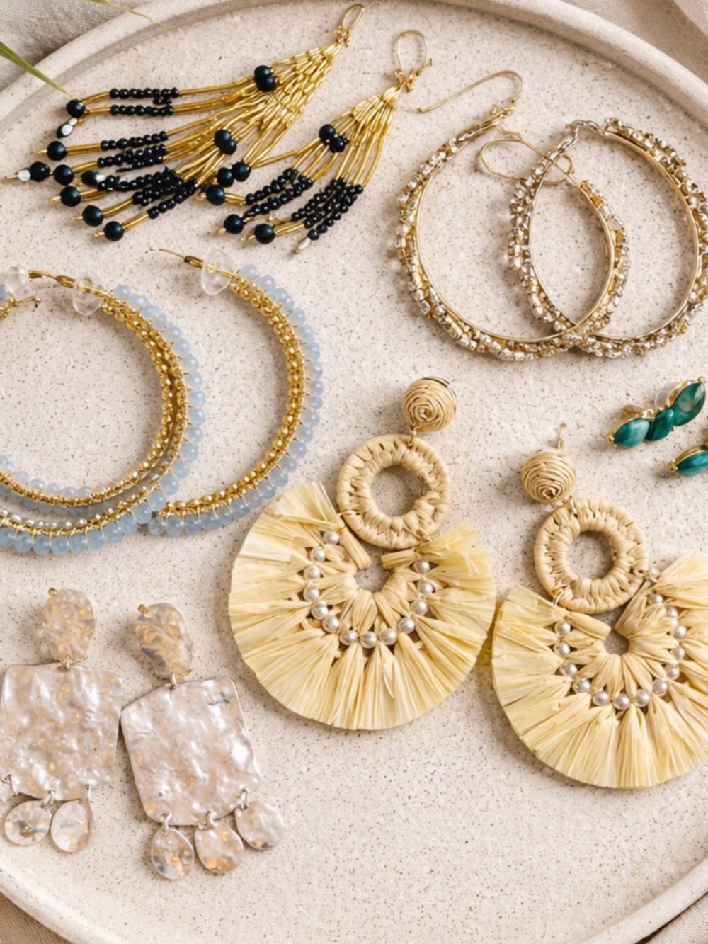 6 PAIRS!  Summer Earrings Bundle✨ 
Statement Earrings BOHO chic Beaded Hoop Stud